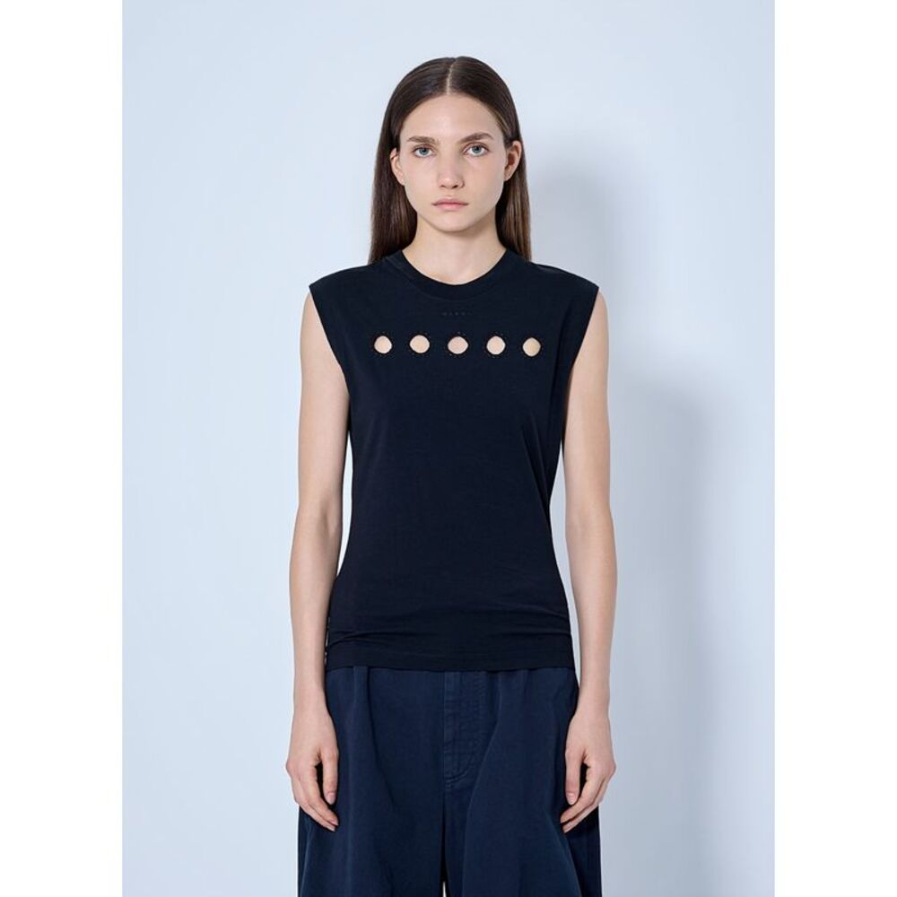 Marni Women Sleeveless Top With Cut-Out Detailing